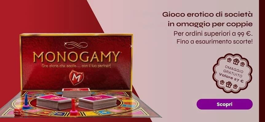 Offerta esclusiva: Monogamy gioco da tavolo sexy gratuito per coppie | Sexy Shop Desirel Italia