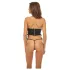 Bombshell - corsetto e tanga leopardato - nero