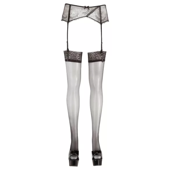 Cottelli - Collant autoreggenti in pizzo - nero - 4/XL