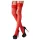 Cottelli - Calze autoreggenti in pizzo - rosso - 3/M-L