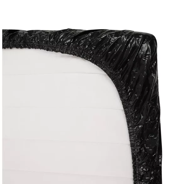 Lakkpassion - lenzuolo impermeabile matrimoniale con angoli - nero - 220x220 cm