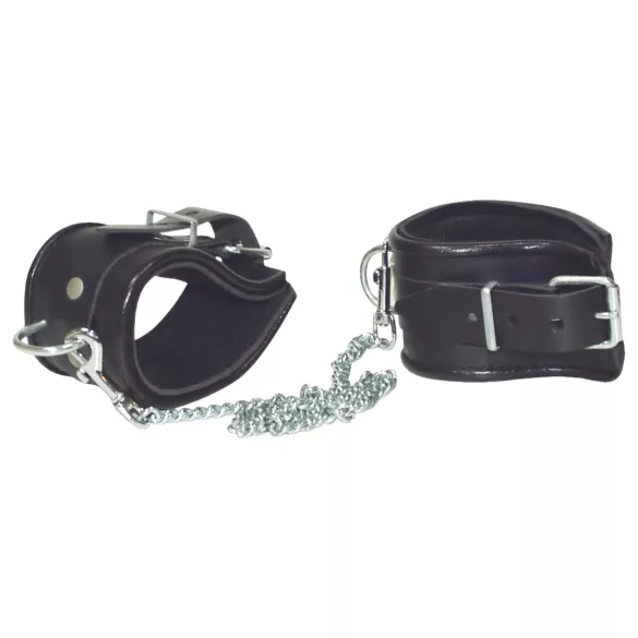 ZADO - polsino caviglia in pelle nera