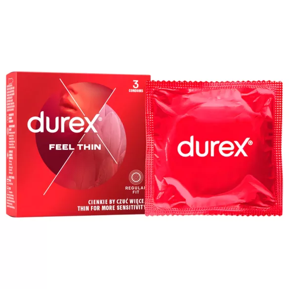 Durex - preservativi ultrasottili - sensazione naturale - confezione da 3