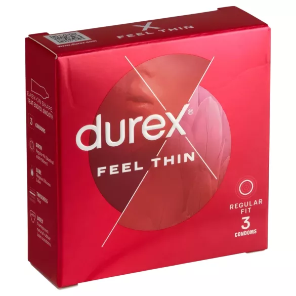 Durex - preservativi ultrasottili - sensazione naturale - confezione da 3