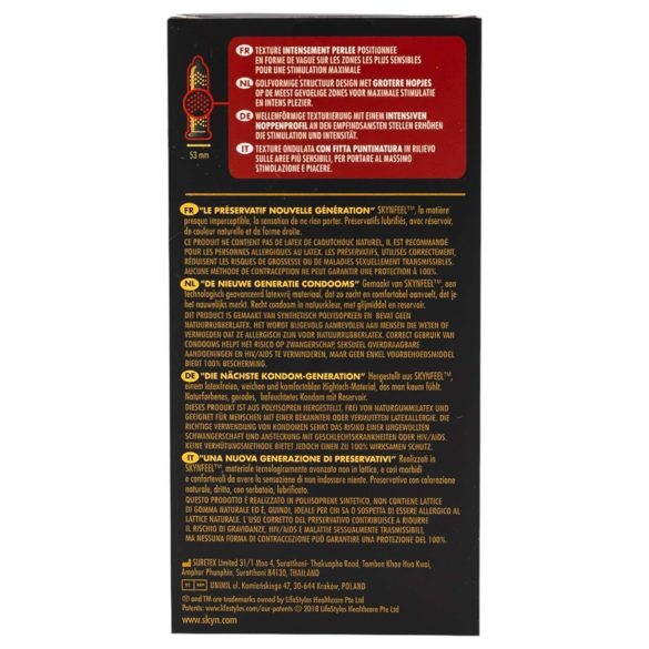 Manix SKYN Intense - preservativi senza lattice con perle - 10 pezzi