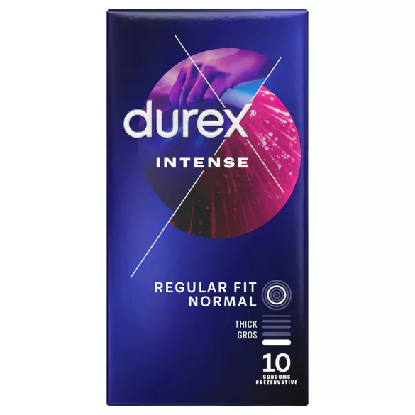 Durex Intense - preservativi stimolanti con rilievi e punti - 10 pezzi