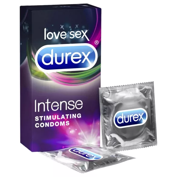 Durex Intense - preservativi stimolanti con rilievi e punti - 10 pezzi