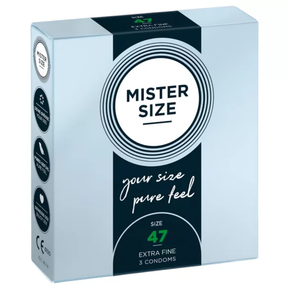 Mister Size - preservativo sottile - 47mm - confezione da 3