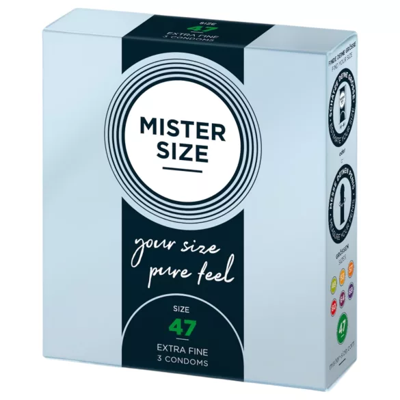 Mister Size - preservativo sottile - 47mm - confezione da 3