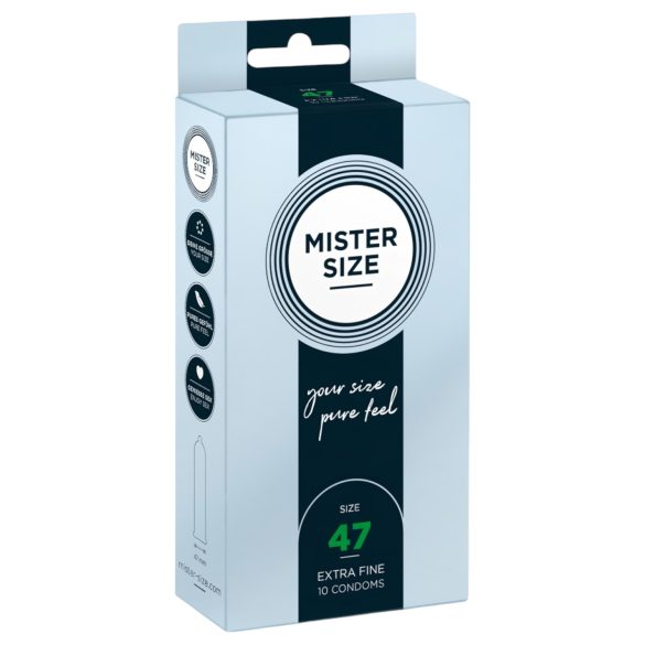 Mister Size - preservativo sottile - 47mm - confezione da 10