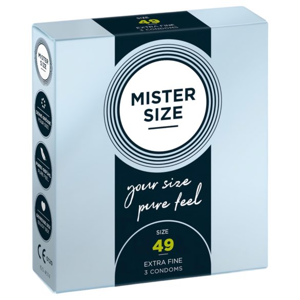 Mister Size - preservativo sottile - 49mm - 3 pezzi