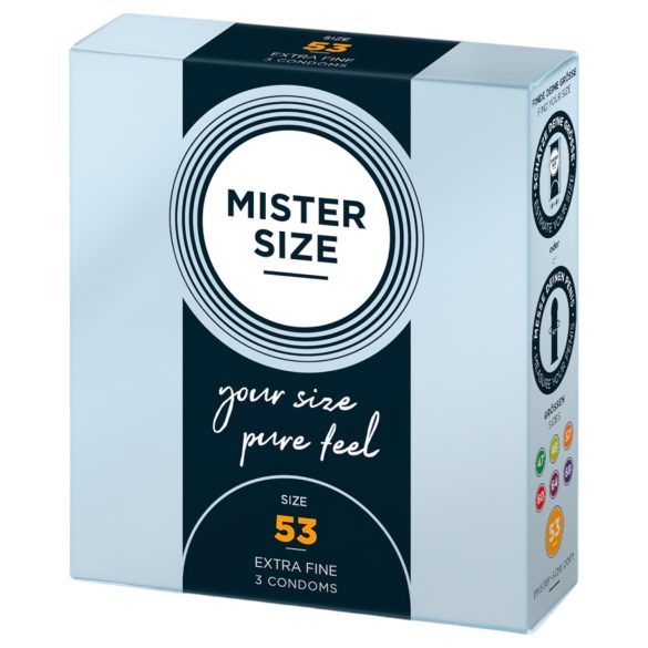 Mister Size - preservativo sottile - 53mm - confezione 3 pezzi
