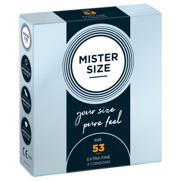 Mister Size - preservativo sottile - 53mm - confezione 3 pezzi