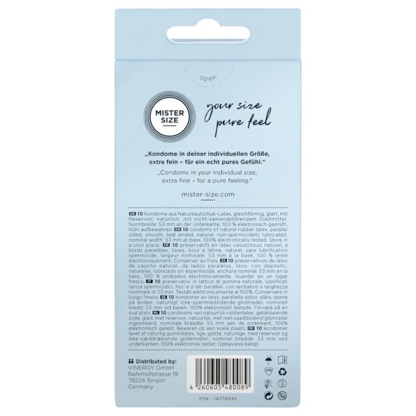 Mister Size - preservativo ultrasottile - 53mm - confezione da 10