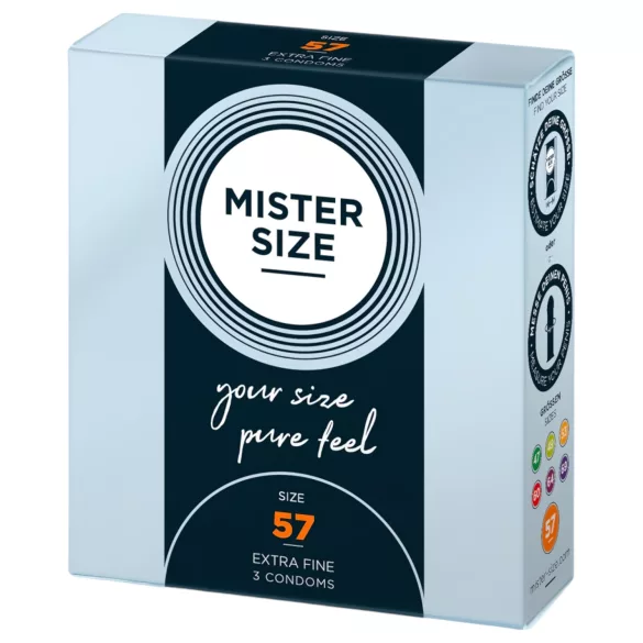 Mister Size - preservativo ultrasottile - 57mm - confezione da 3