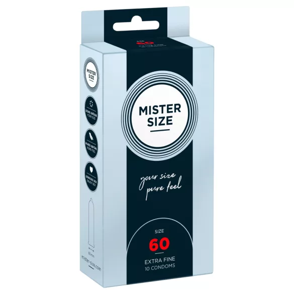 Mister Size - preservativo sottile - 60 mm - confezione da 10 pezzi
