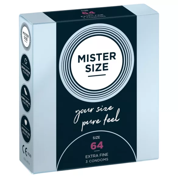 Mister Size - preservativo sottile - 64mm - confezione da 3 pezzi