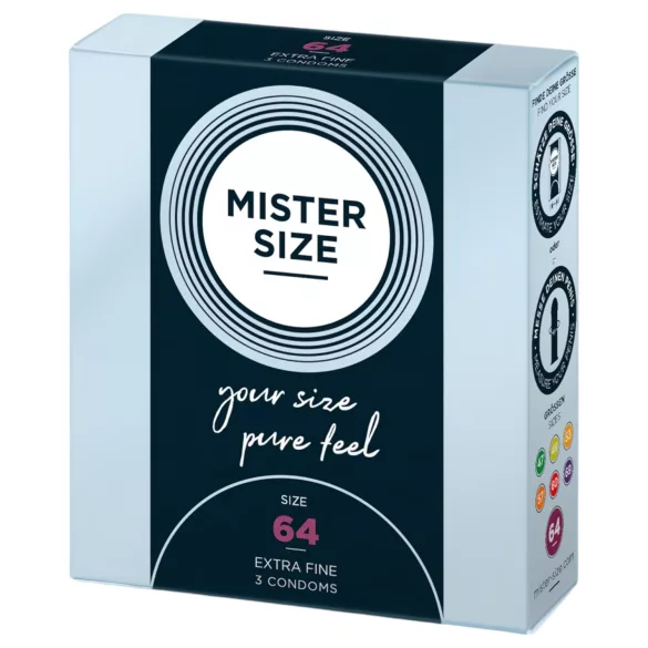 Mister Size - preservativo sottile - 64mm - confezione da 3 pezzi