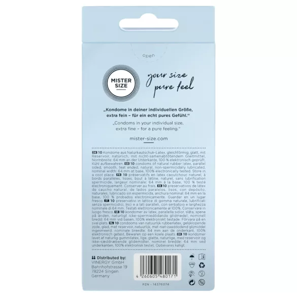 Mister Size - preservativi ultrasottili - 64mm - confezione da 10