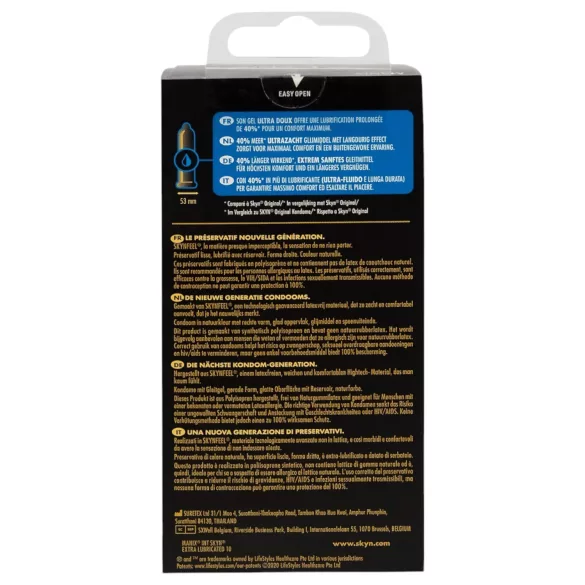 Manix Skyn - preservativo ultrasottile senza lattice - confezione da 10