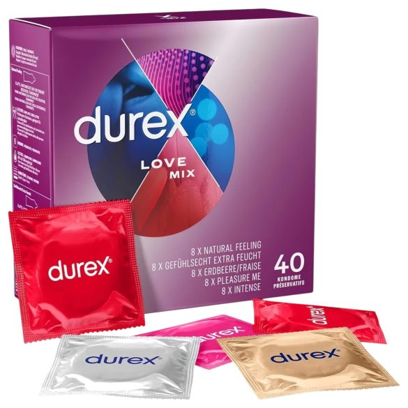 Durex Love Mix - preservativi assortiti - confezione da 40 pezzi