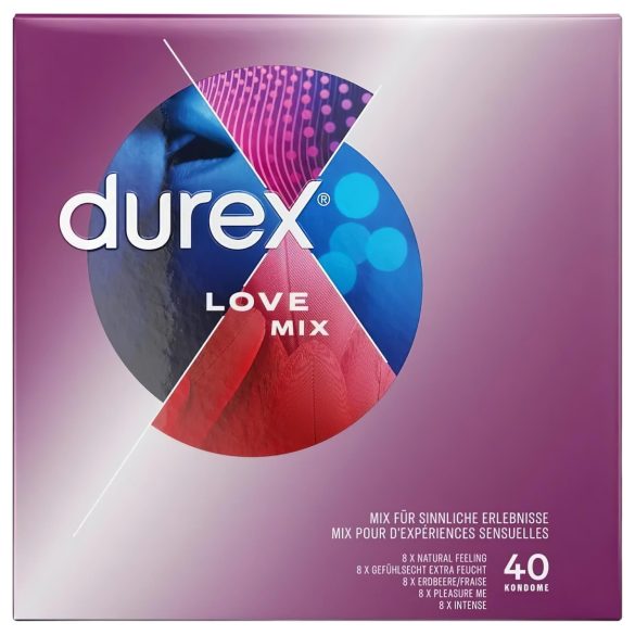 Durex Love Mix - preservativi assortiti - confezione da 40 pezzi