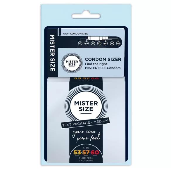 Mister Size - preservativi tester con misuratore pene - 3 pezzi