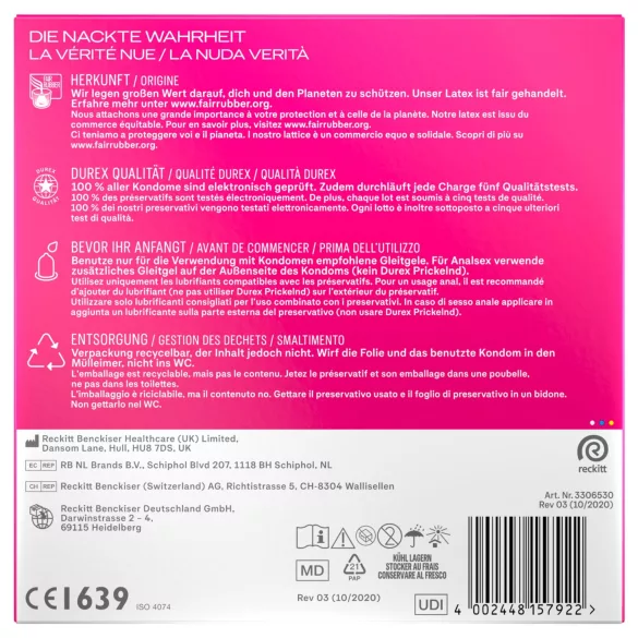 Durex - Preservativi Pleasure Me (40 pz)