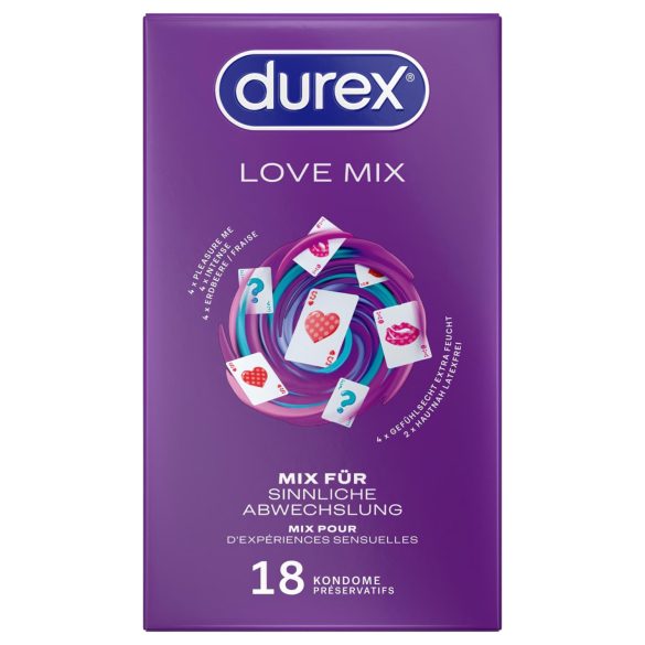 Durex Love Mix - preservativi assortiti - confezione da 18 pezzi