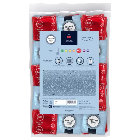 Mister Size - preservativo sottile - 60mm - confezione da 100