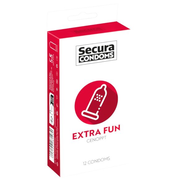 Secura Extra Fun - preservativi puntinati - 53mm - 12 pezzi