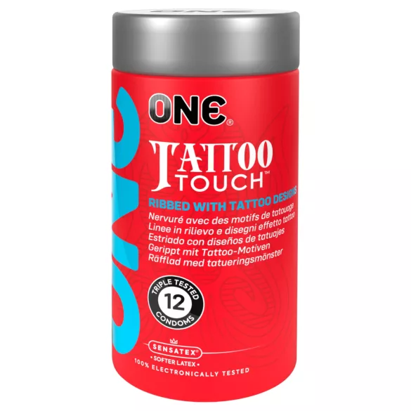 ONE - preservativi tattoo touch - effetto tatuaggio - 12 pezzi