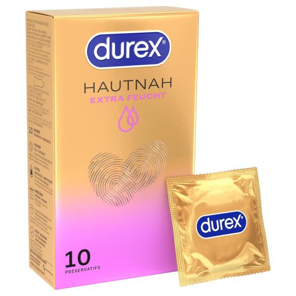 Durex Pelle a Pelle - preservativi extra lubrificati (10 pezzi)