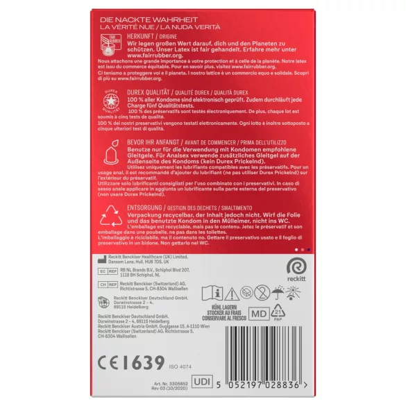 Durex - preservativi extra lubrificati (10 pz)