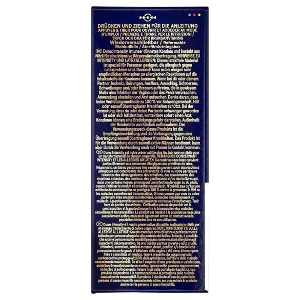 Durex Intensity - preservativo ultrasottile senza lattice - confezione da 20