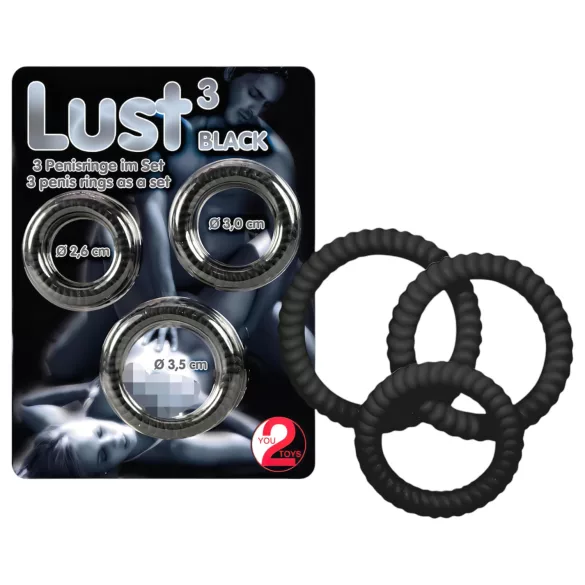 You2Toys - Anello pene triplo - nero