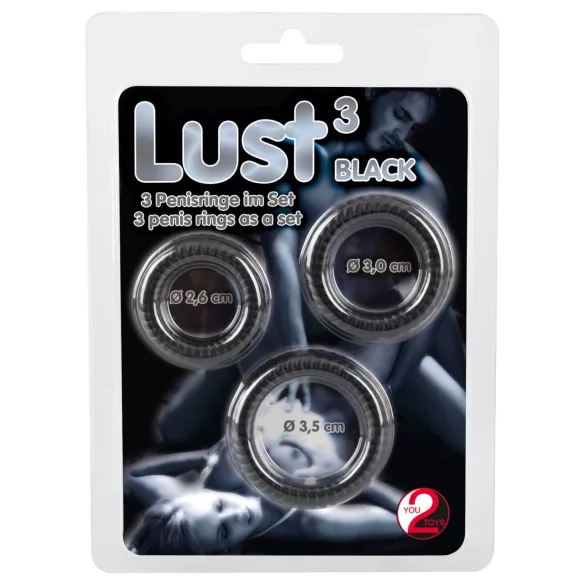 You2Toys - Anello pene triplo - nero