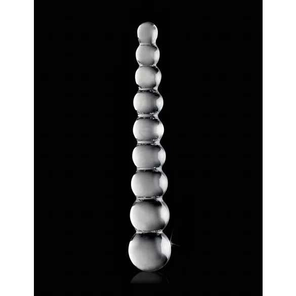 Icicles No. 2 - dildo in vetro con sfere - trasparente