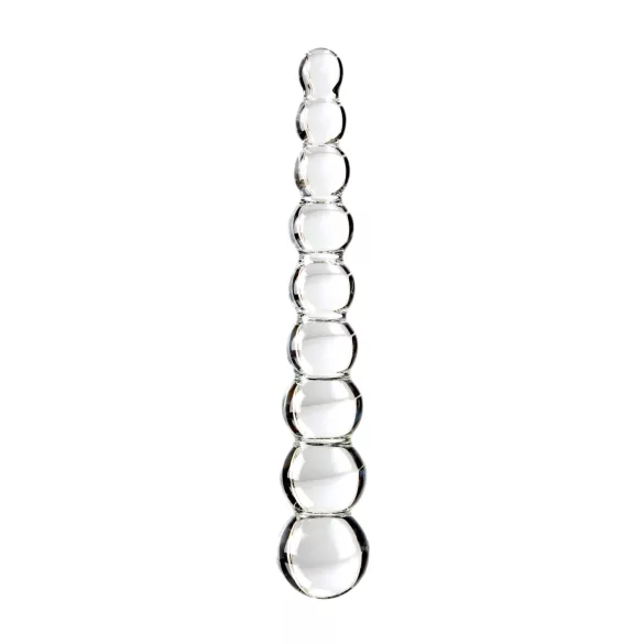Icicles No. 2 - dildo in vetro con sfere - trasparente