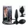 You2Toys True Black - plug anale gonfiabile - silicone nero