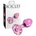 Icicles n. 48 - plug anale in vetro con fiore (rosa)