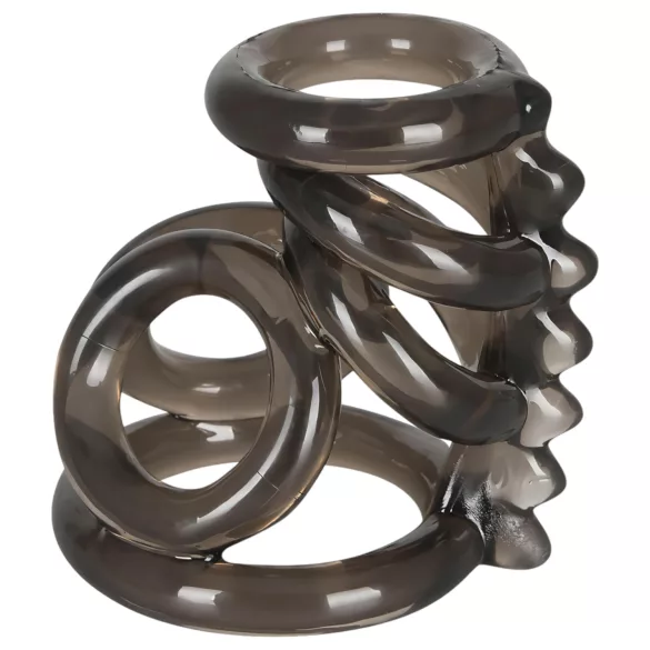 Bad Kitty - anello fallico e testicolare con punte stimolanti