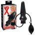 LATEX - plug anale gonfiabile grande - nero