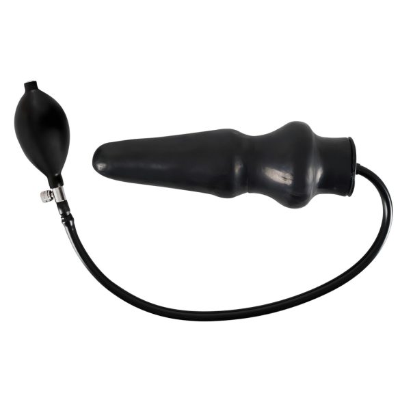 LATEX - plug anale gonfiabile grande - nero