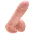 King Cock - dildo realistico con testicoli - 18 cm - colore naturale