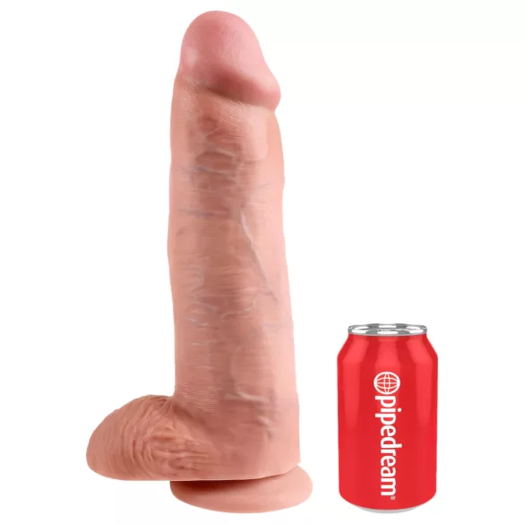 King Cock - dildo realistico con testicoli - grande 30 cm - colore naturale