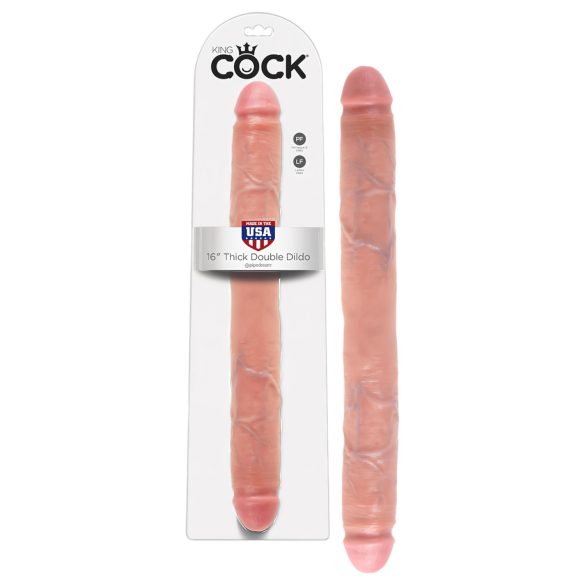 King Cock Doppio Dildo Grande 16" (41 cm) - Naturale