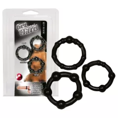 You2Toys - Set anelli fallici - silicone nero - 3 pezzi