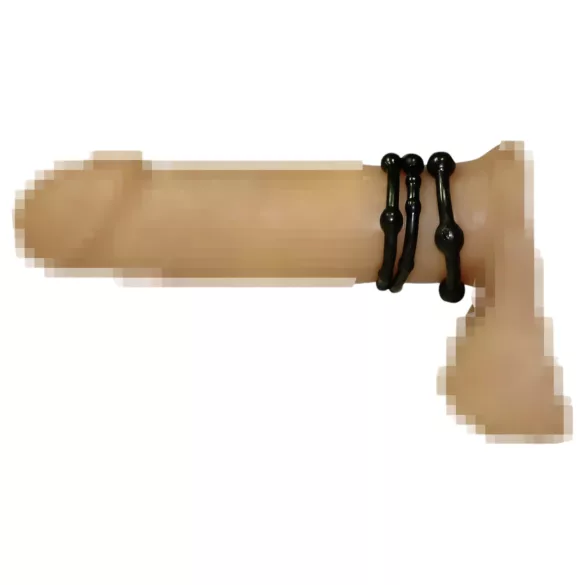 You2Toys - Set anelli fallici - silicone nero - 3 pezzi