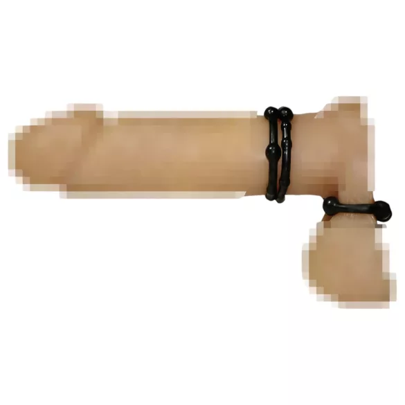 You2Toys - Set anelli fallici - silicone nero - 3 pezzi